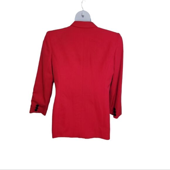 VINTAGE 90s blazer magenta pink barbiecore wool‎ double breasted M - Picture 2 of 12